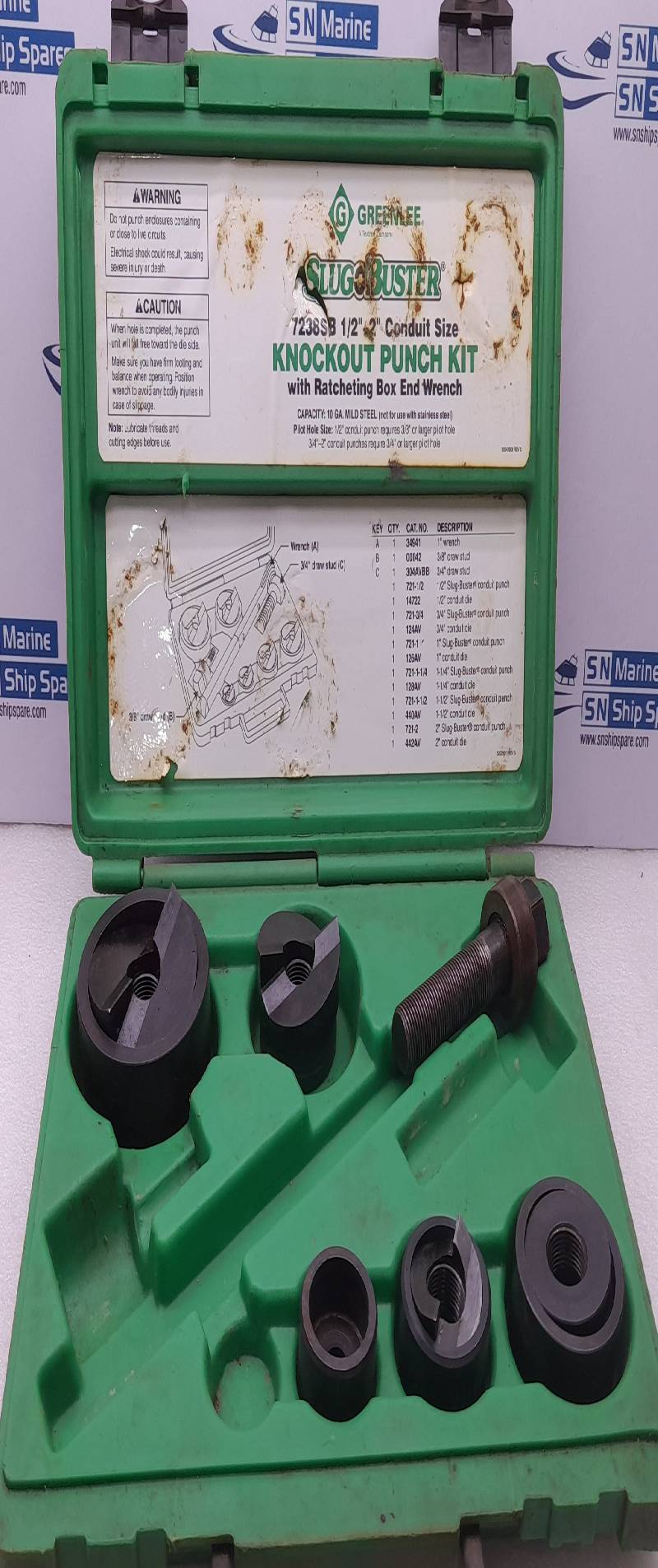 Greenlee 7238SB Slugobuster Knockout Punch Set Incomplete Set