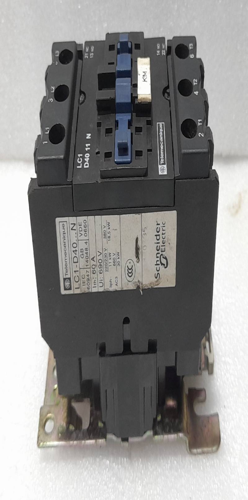 Telemecanique LC1D40 11 N Contactor 200-240V 50Hz 220-240V 60Hz LC1-D40...N Schneider Electric