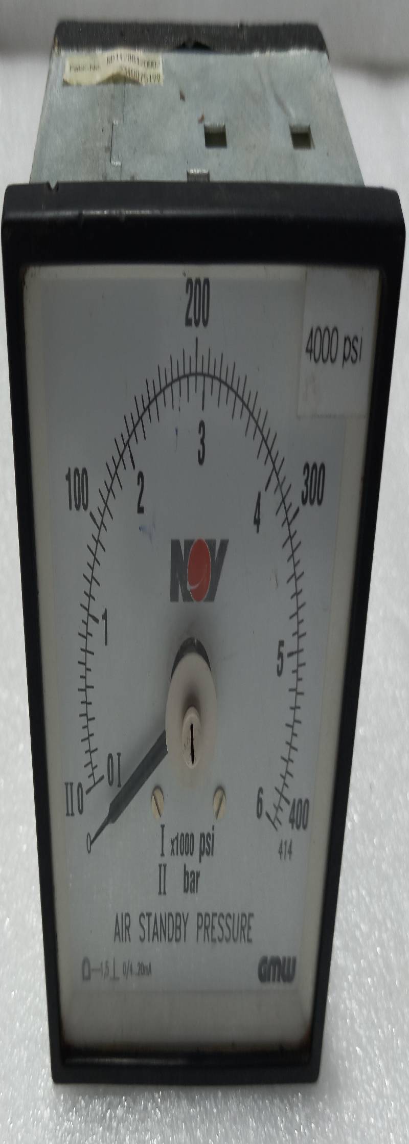 GOSSEN KrD96S AIR STANDBY PRESSURE 0-6000PSI 0-400Bar 0/4-20MA KONGSGAARDEN NOV