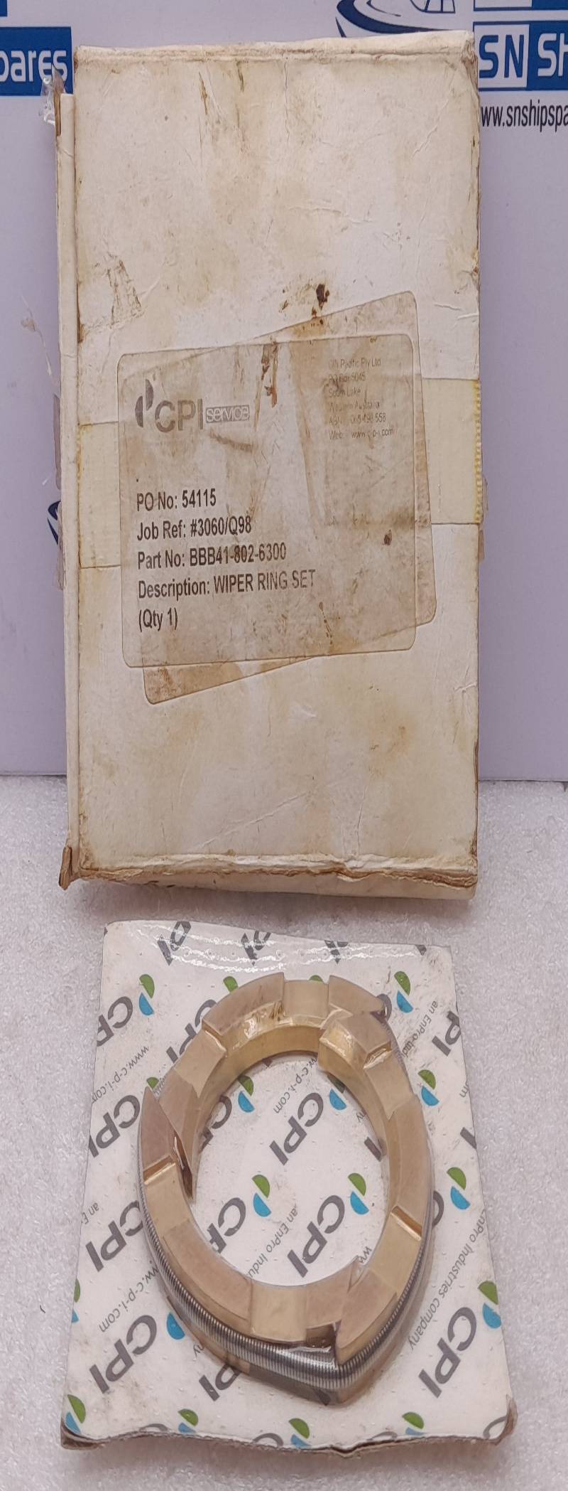 CPI SERVICE BBB41-802-6300 WIPER RING SET 2PCs IN LOT N