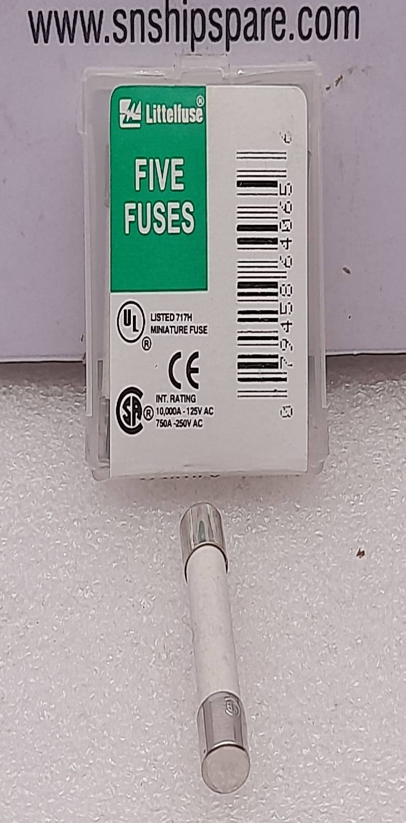 Little Fuse Five Fuse 10,000A-125VAC 750-250V AC 314010 5PCs In Lot