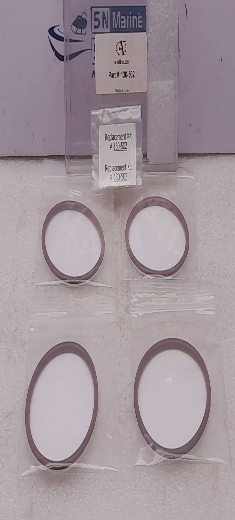 Geniefilters 130-502 Replacement Kit 4PCs In Lot