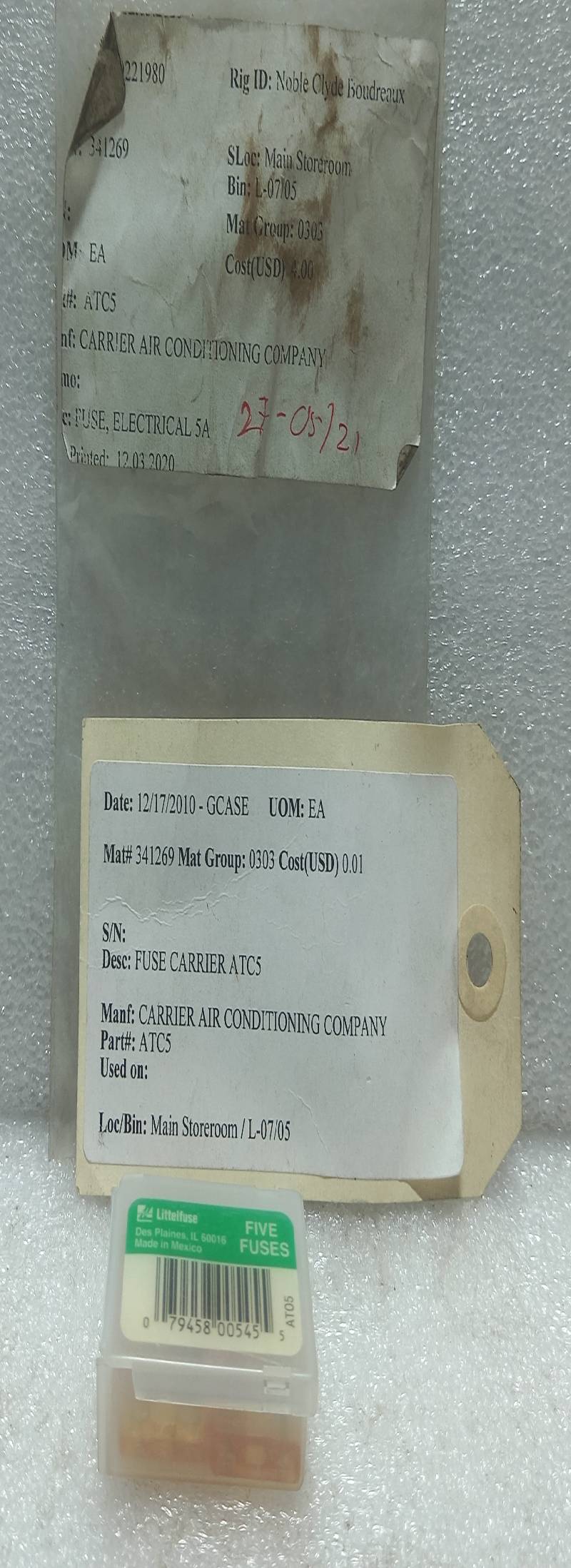 Little Fuse ATO 5 Blade Fuse Shunt 5PCs In Lot