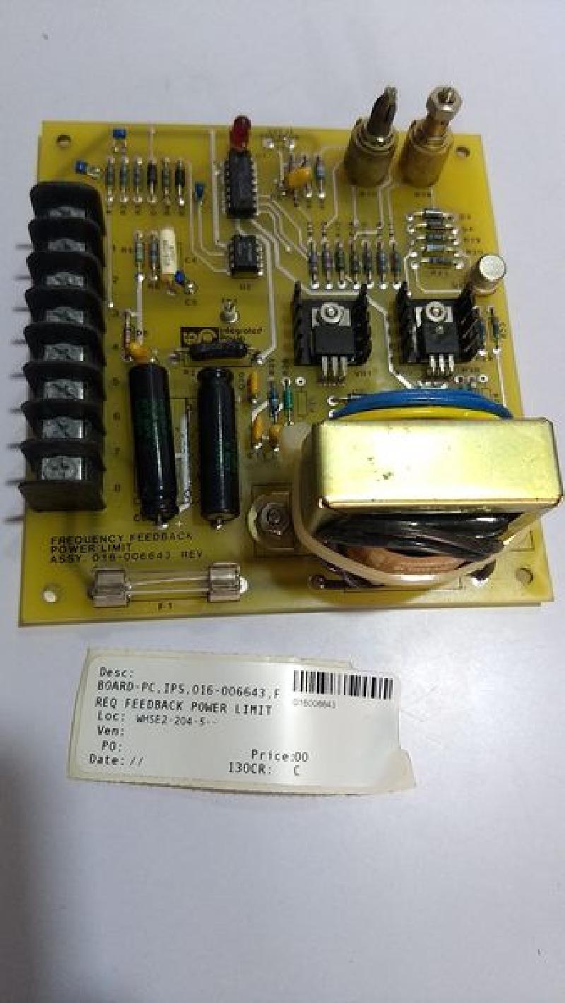 Intergrated Power Sys. PCB IPS 016-006643 Rev Frequency Feedback Power Limit