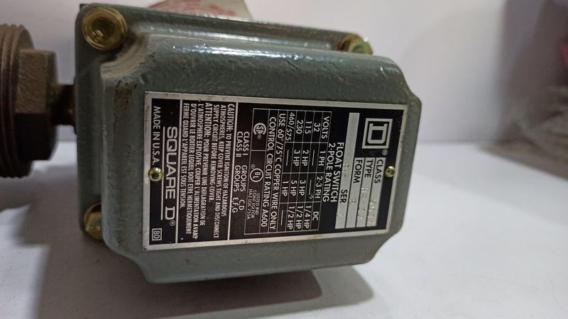Square D - Class 9037 Type HR-33 Form R Float Switch 2-Pole Rating