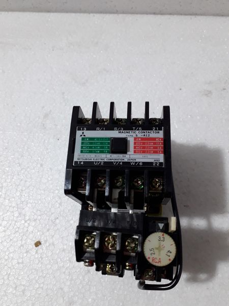 Details about   LOT OF 2 W/ OVERLOAD RELAY TH-12 MITSUBISHI MAGNETIC CONTACTOR S-A12 