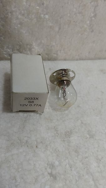 LAMP 2033X S8 12V 0.77A Clear Filament - 10 pc lot