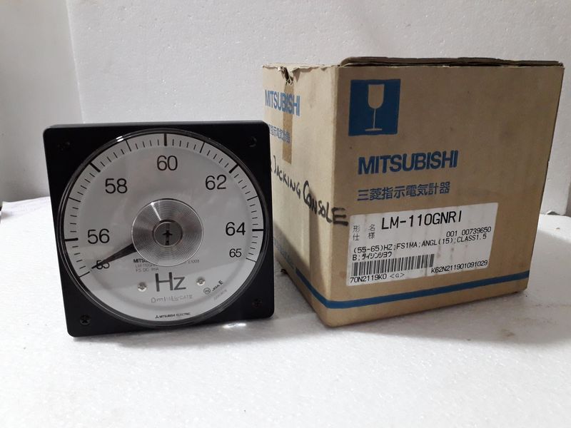 MITSUBISHI LM-110GNRI FREQUENCY METER 55-65 Hz FOR JACKING CONSOLE