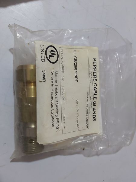 PEPPERL CABLE GLAND UL-CB 20 075NPT UL-CB 20 3/4