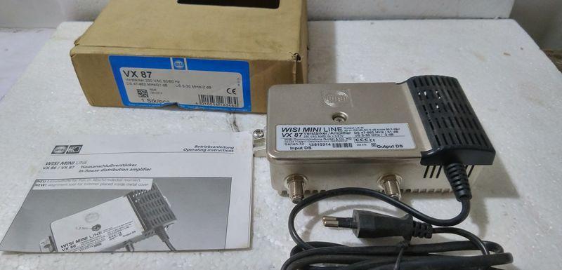 Wisi Mini Line VX87 Amplifier 42ch DS47-862MHz/31dB US 5-30 MHz/-2dB