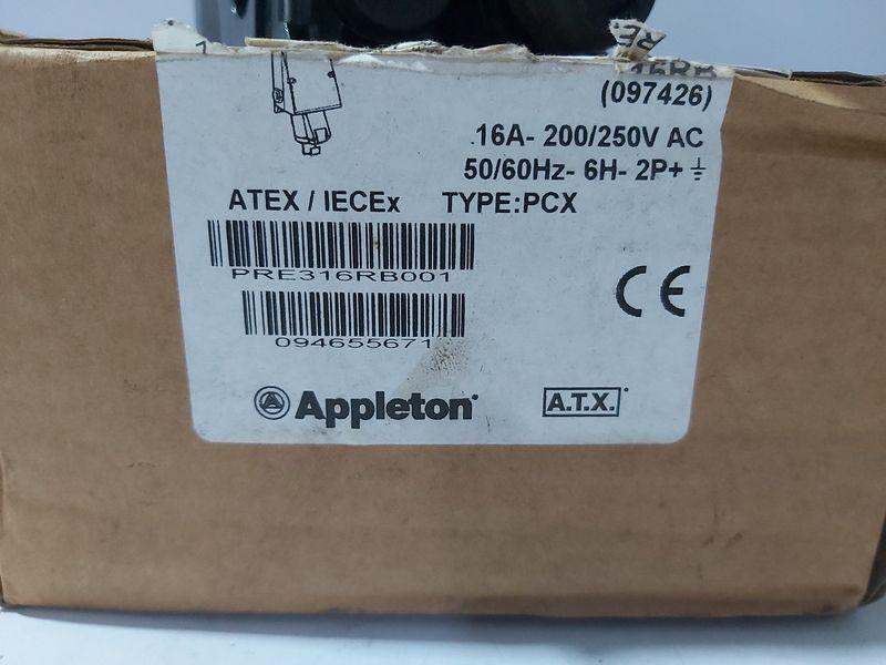 Appleton PRE316PY PCX 16A 2P+T 100/130V AC Connector Plug – Advance  Operations