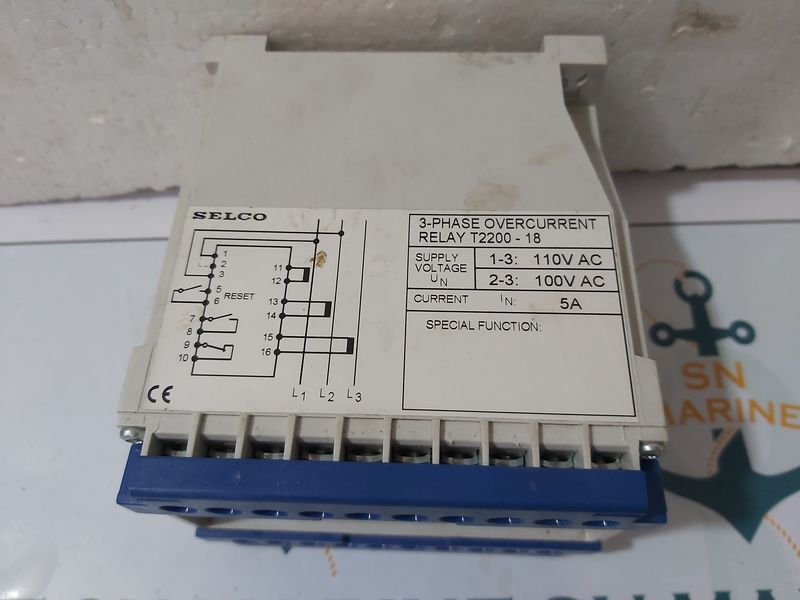 SELCO T2200-18 3-PHASE OVER CURRENT RELAY
