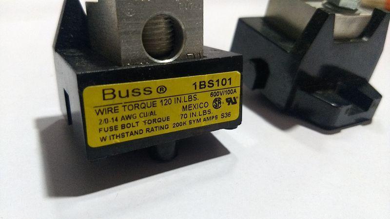 Buss Fuse Pair - 1BS101 Wire Torque 120 IN.LBS 600V/100A Mexico