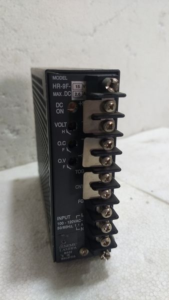 NEMIC-LAMBDA HR-9F-15V - 2.6A POWER SUPPLY - Input 100-120VAC 50/60 Hz 1.1A