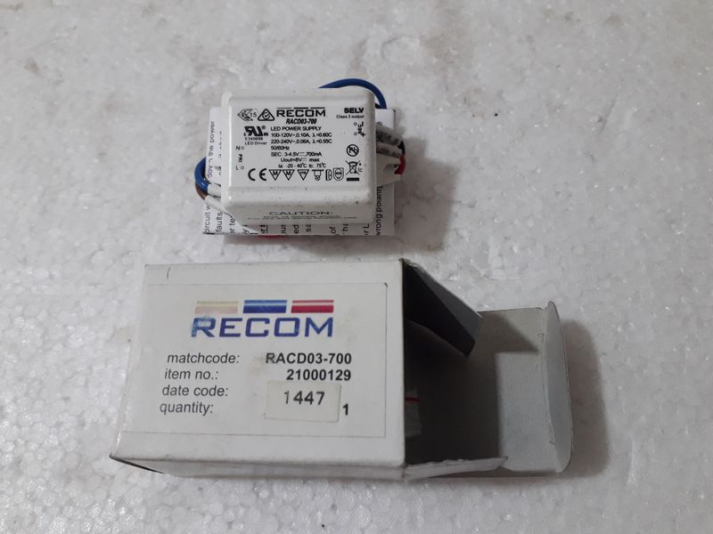 Recom RACD03-700 LED Power Supply LED Driver