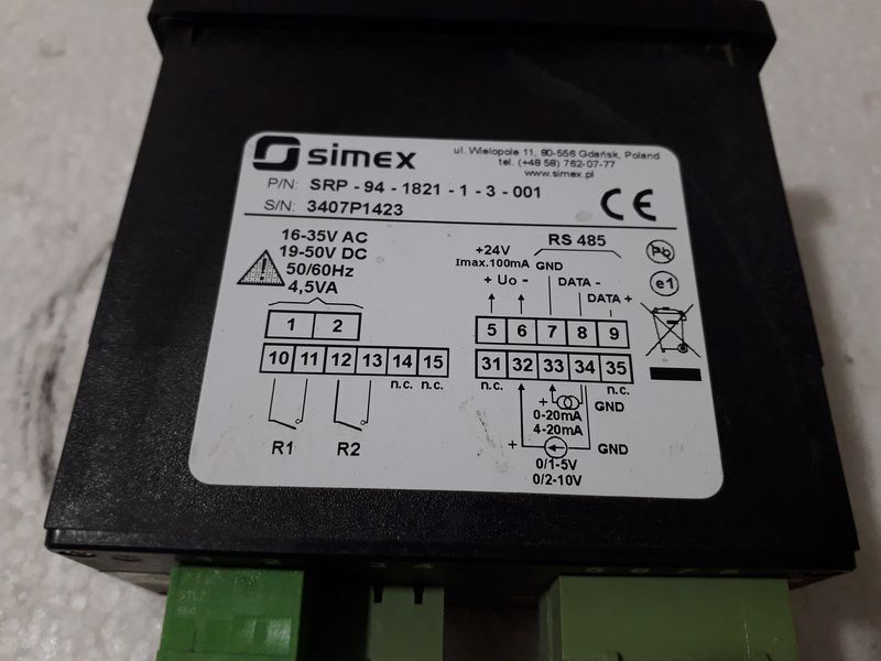 Simex SRP-94-1821-1-3-001 16-35V-AC 19-50V DC 4.,5VA