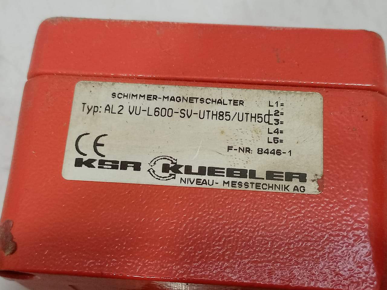 KSR Kuebler AL2 VU-L600-SV-UTH85_UTH50 Float Switch