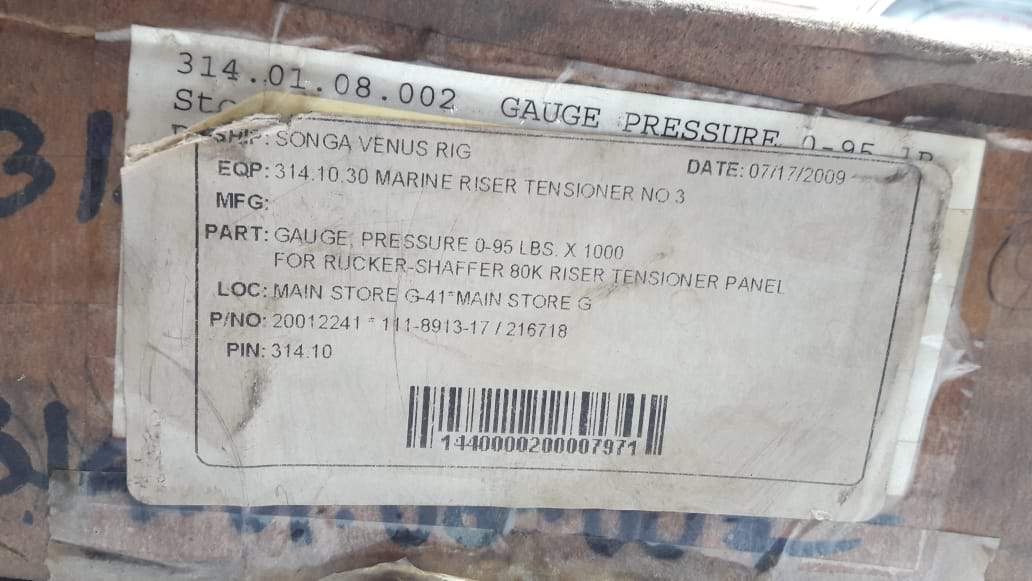 Shaffer 216719 Pressure Gauge 0-200 PSI 0-1400KPa