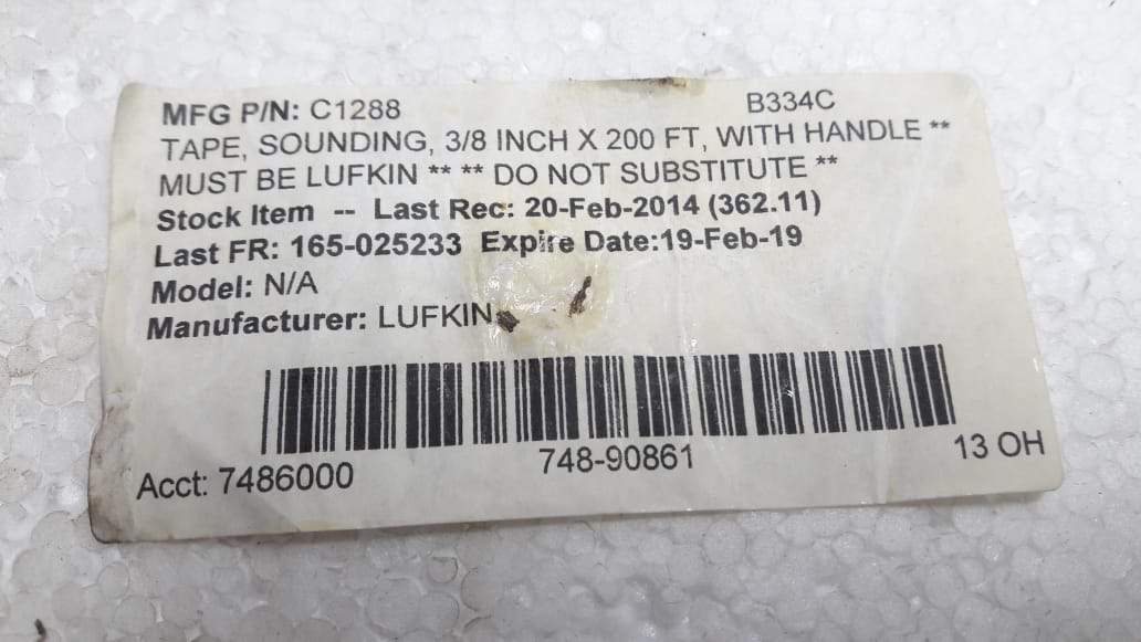 Lufkin C1288 Sounding Tape 3_8Inch x 200Ft