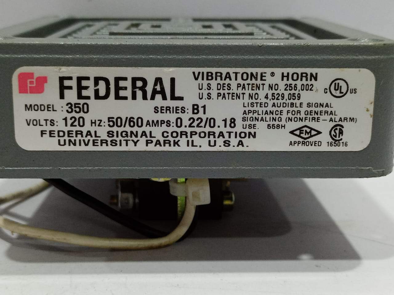 Federal Signal 350 Ser B1 Vibratone Horn
