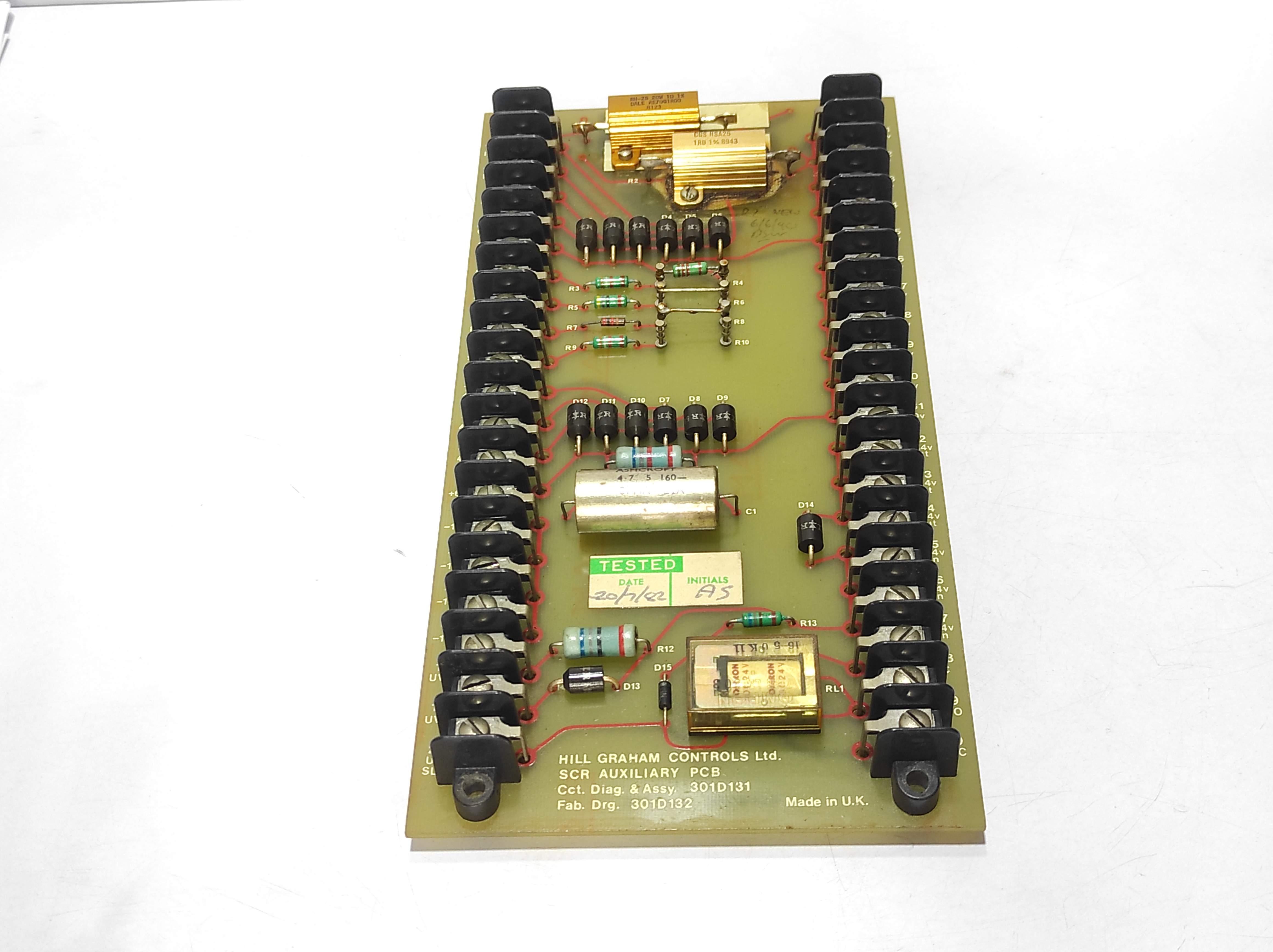 Hill Graham Controls 301D131 SCR Auxiliary PCB