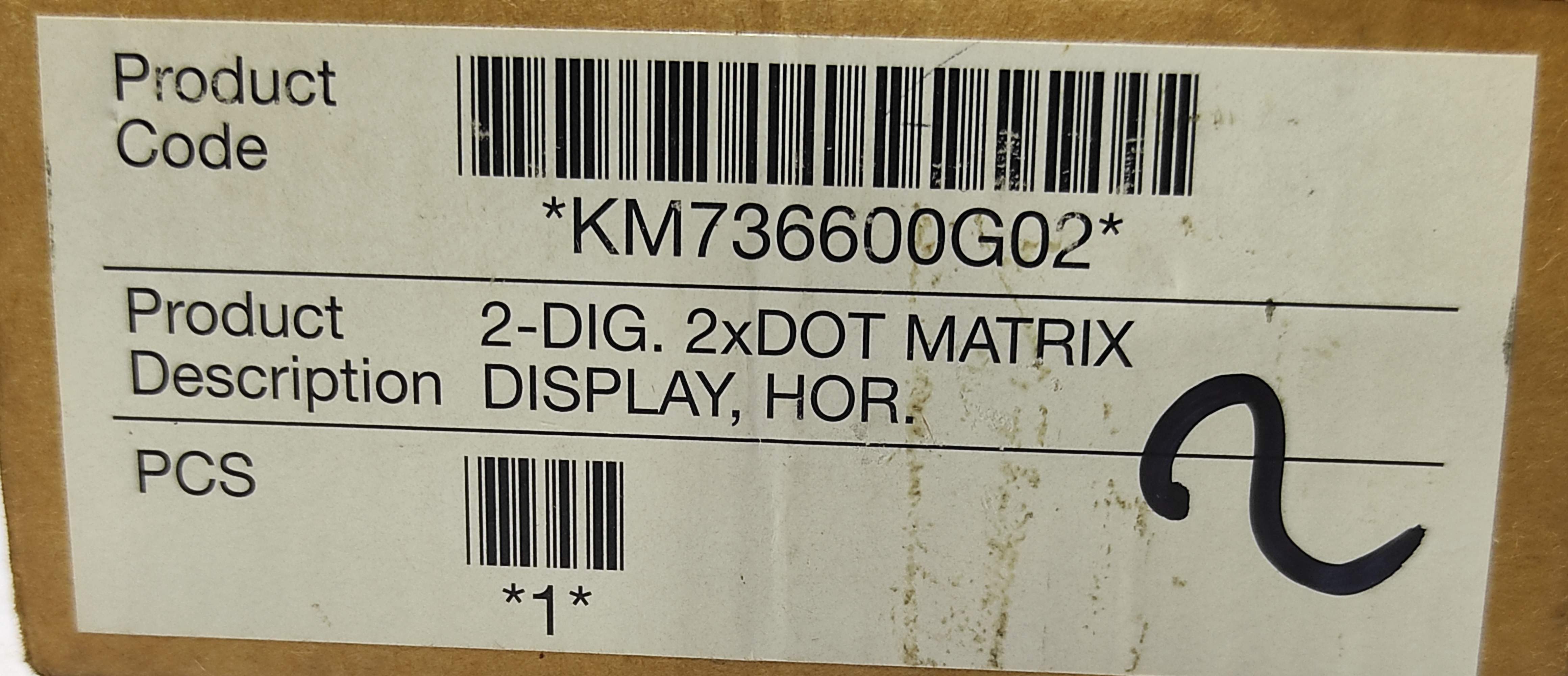 Kone KM736600G02 2-Dig 2xDot Matrix Display Horizontal