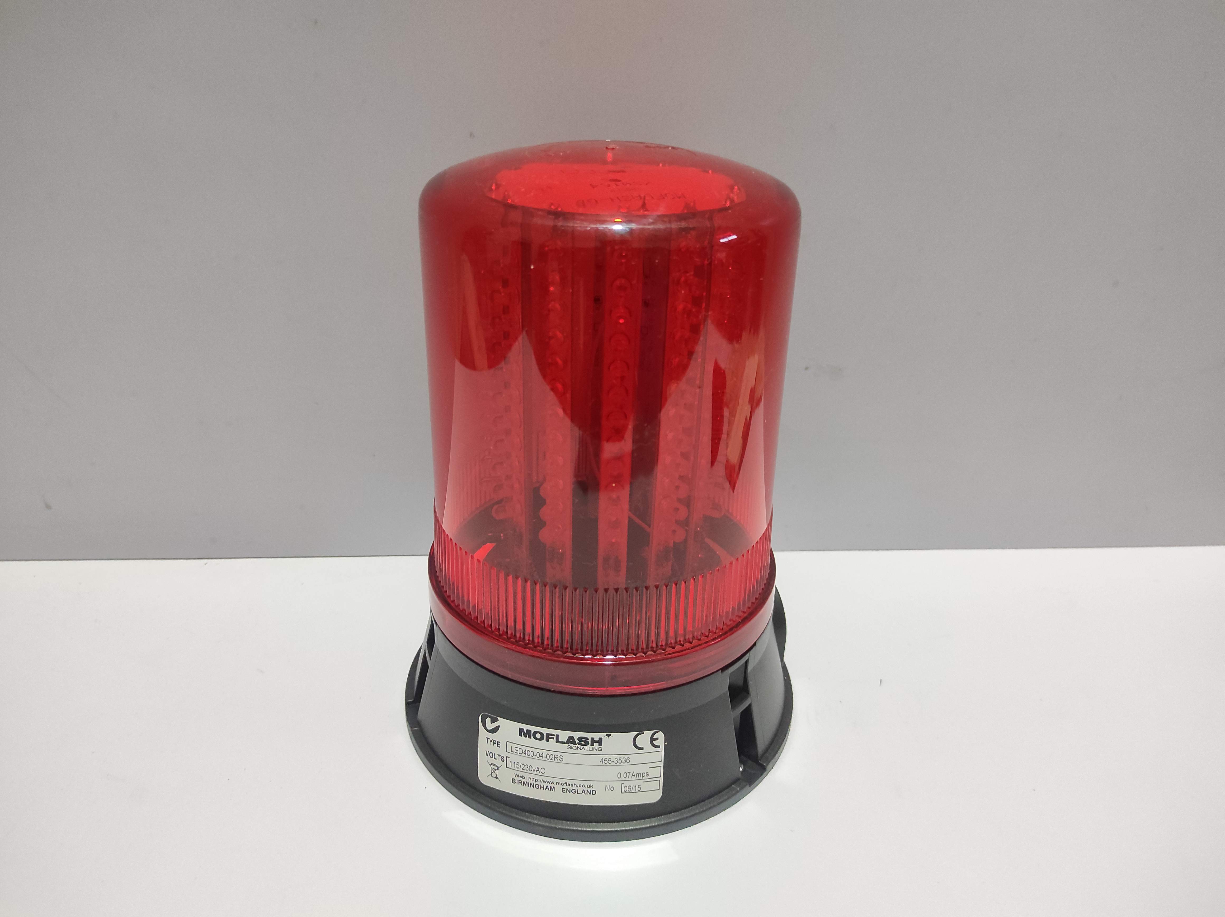 Moflash LED400-04-02RS Red LEd Beacon Multi Effect 455-3536