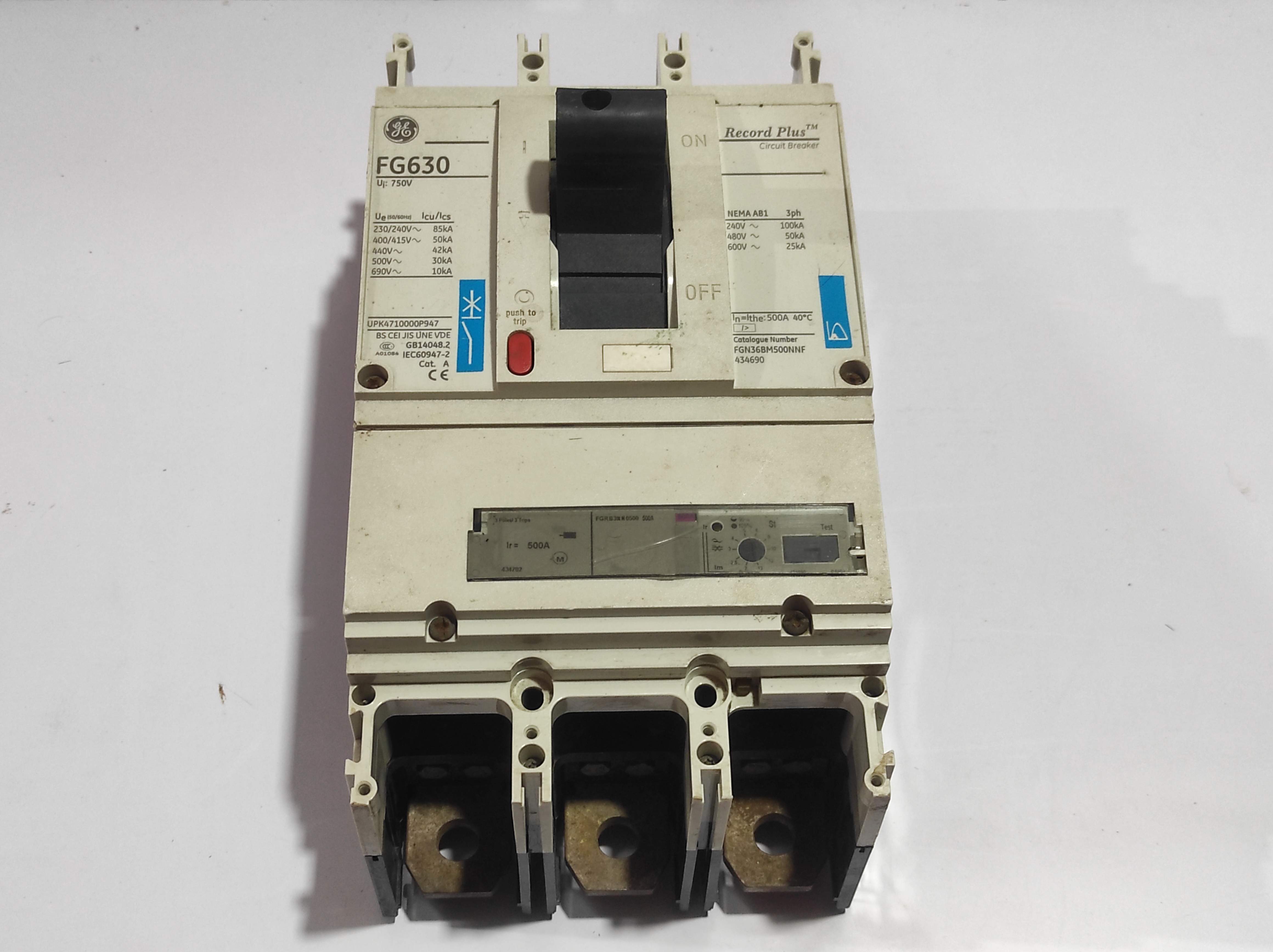 GE FG630 Record Plus Circuit Breaker FGN36BM500NNF 434690 - S N