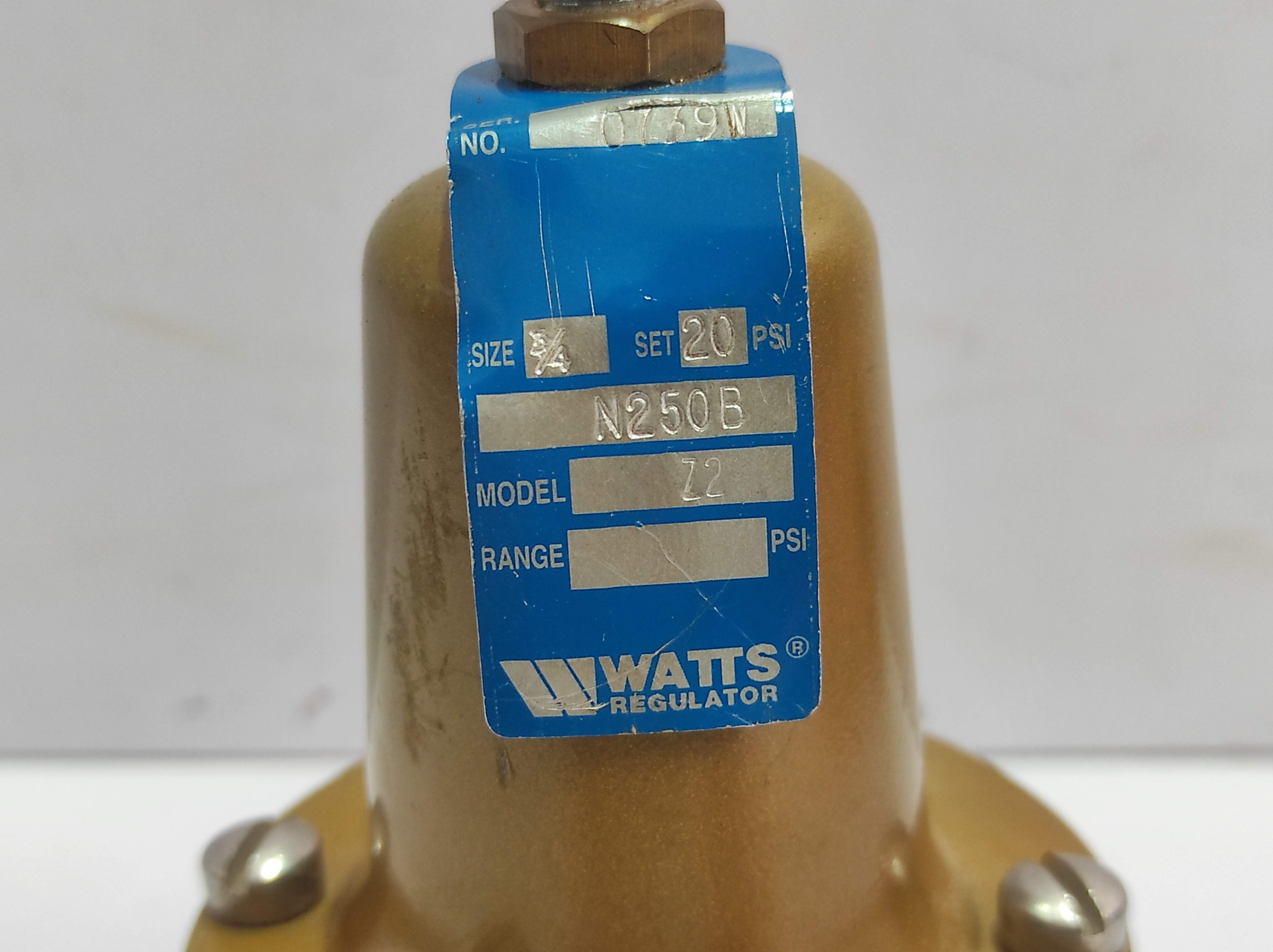 Watts Z2 Pressure Reducing Valve N250B
