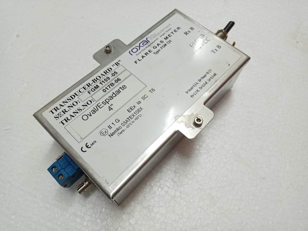 Roxar FGM 130 Flare Gas Meter Trancducer Board B 017B-06
