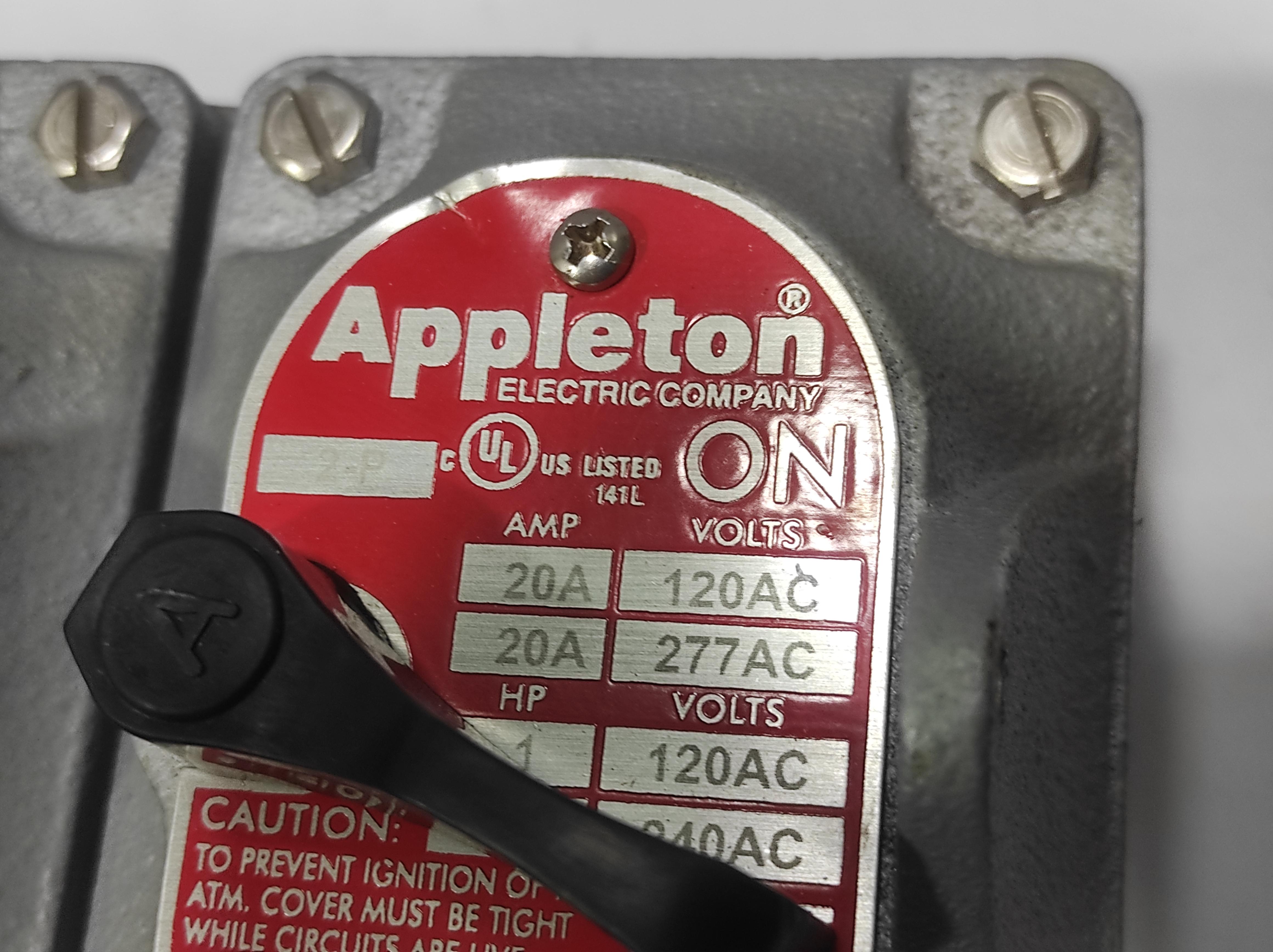 Appleton EFSC275F2 Electric Tumbler Switch