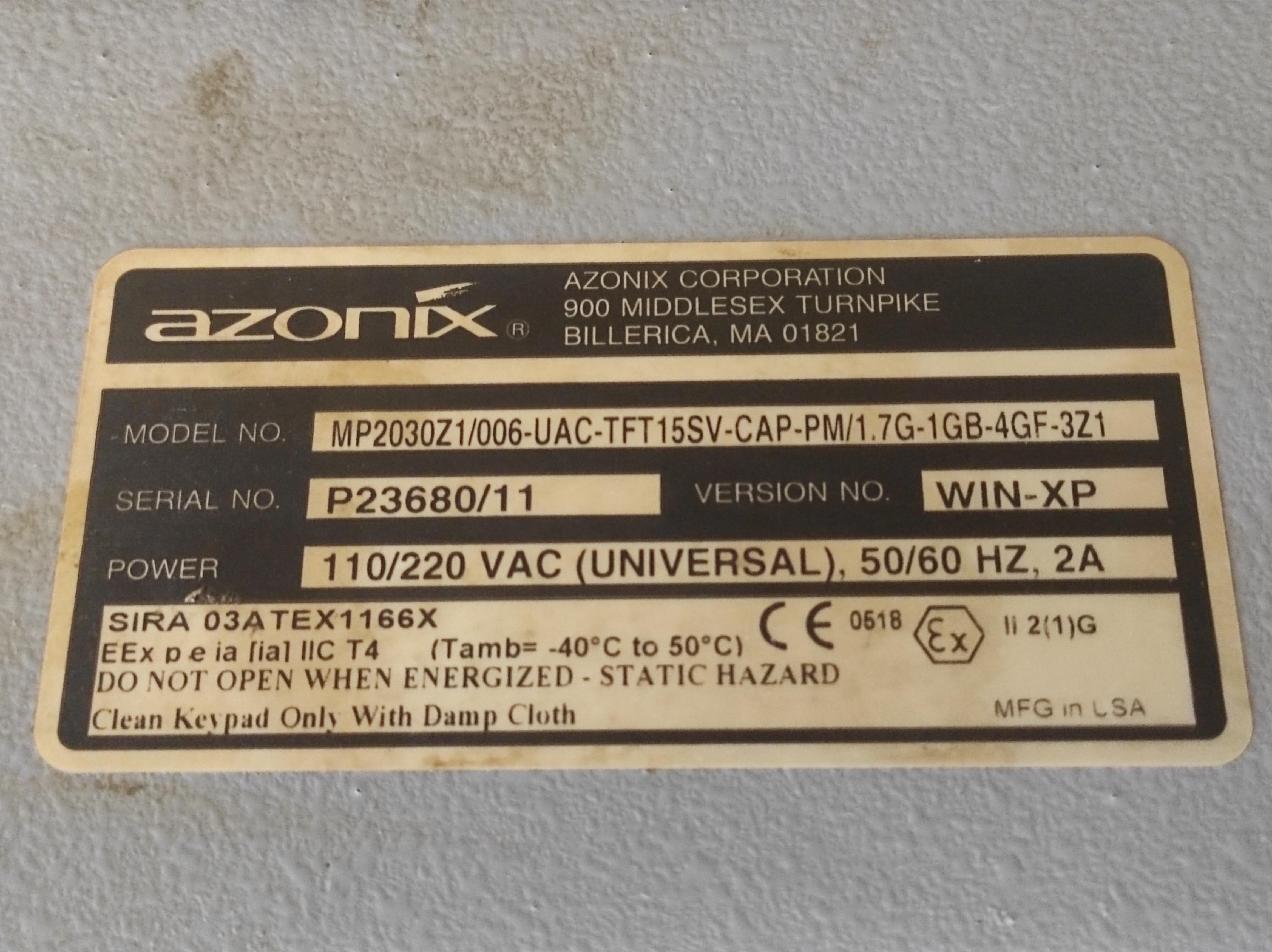 Azonix MP2030Z1_006-UAC-TFT15SV-CAP-PM_1.7G-1GB-4GF-3Z1 Display