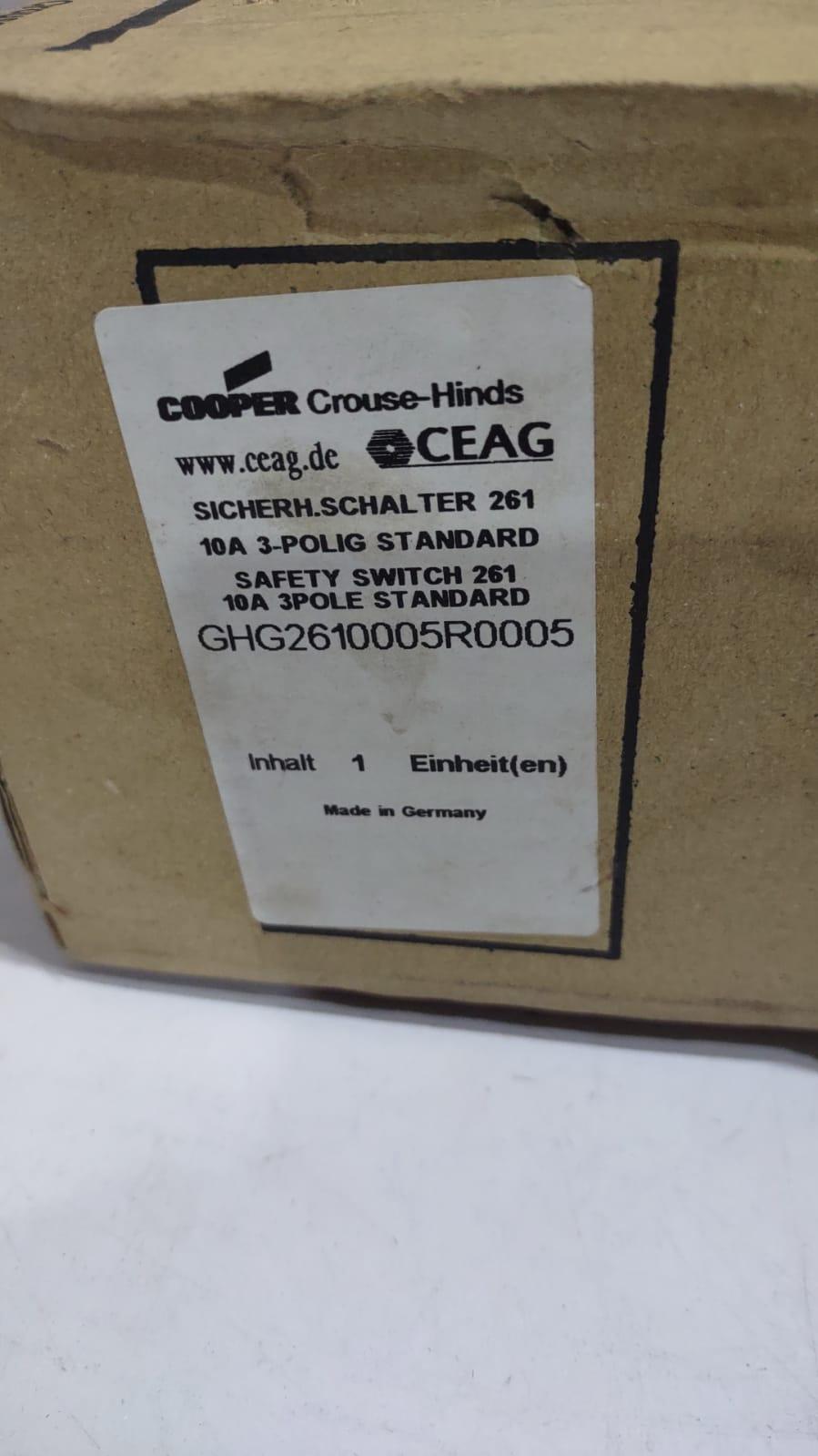 Cooper Crouse Hinds CEAG GHG2610005R0005 Safety Switch 261