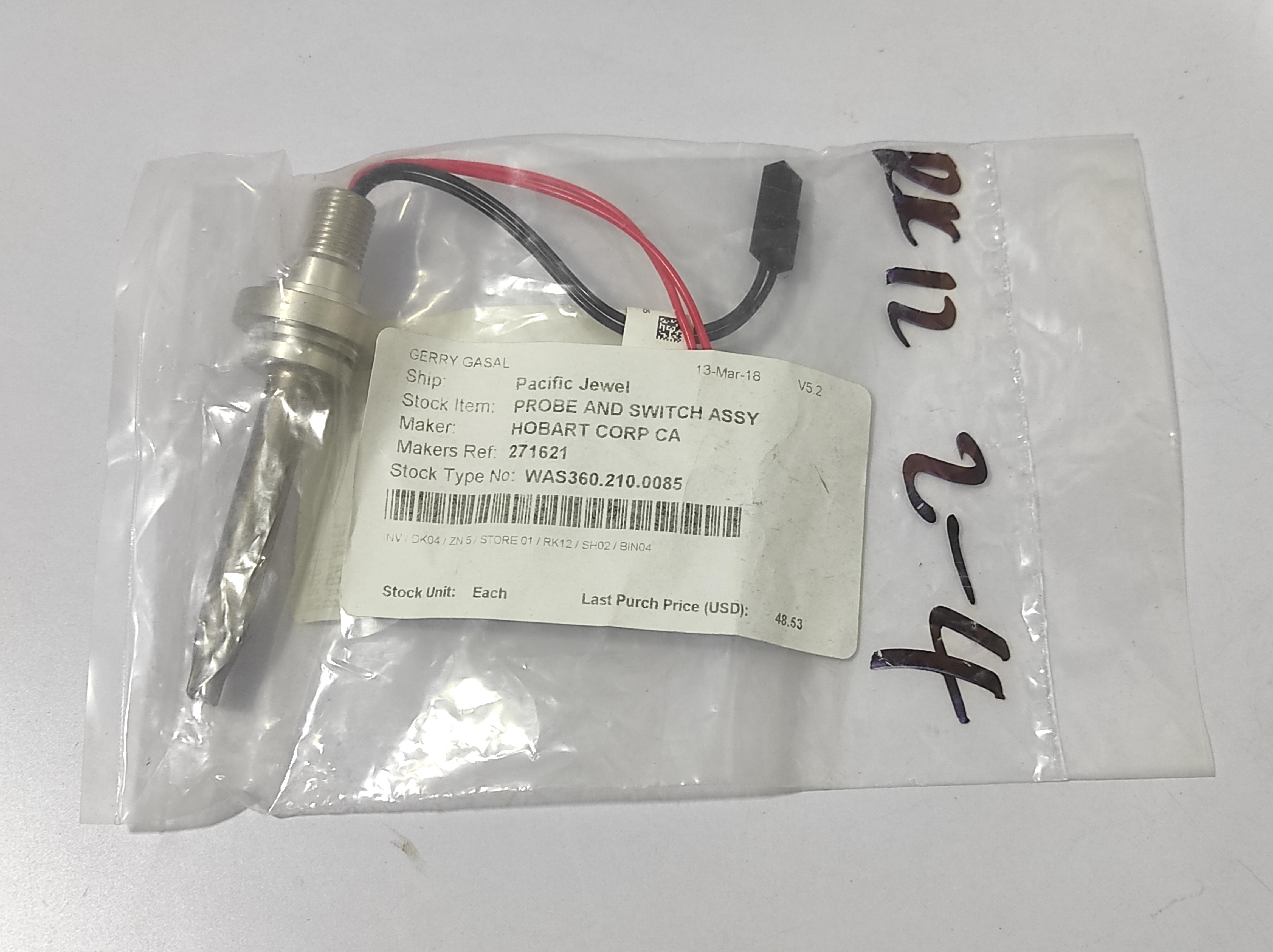 Hobart 271621 Probe And Switch Assembly 00-271621