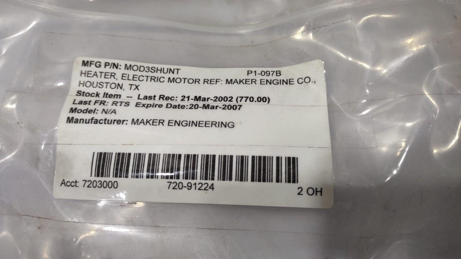 Maker MOD3SHUNT Traction Motor Heater