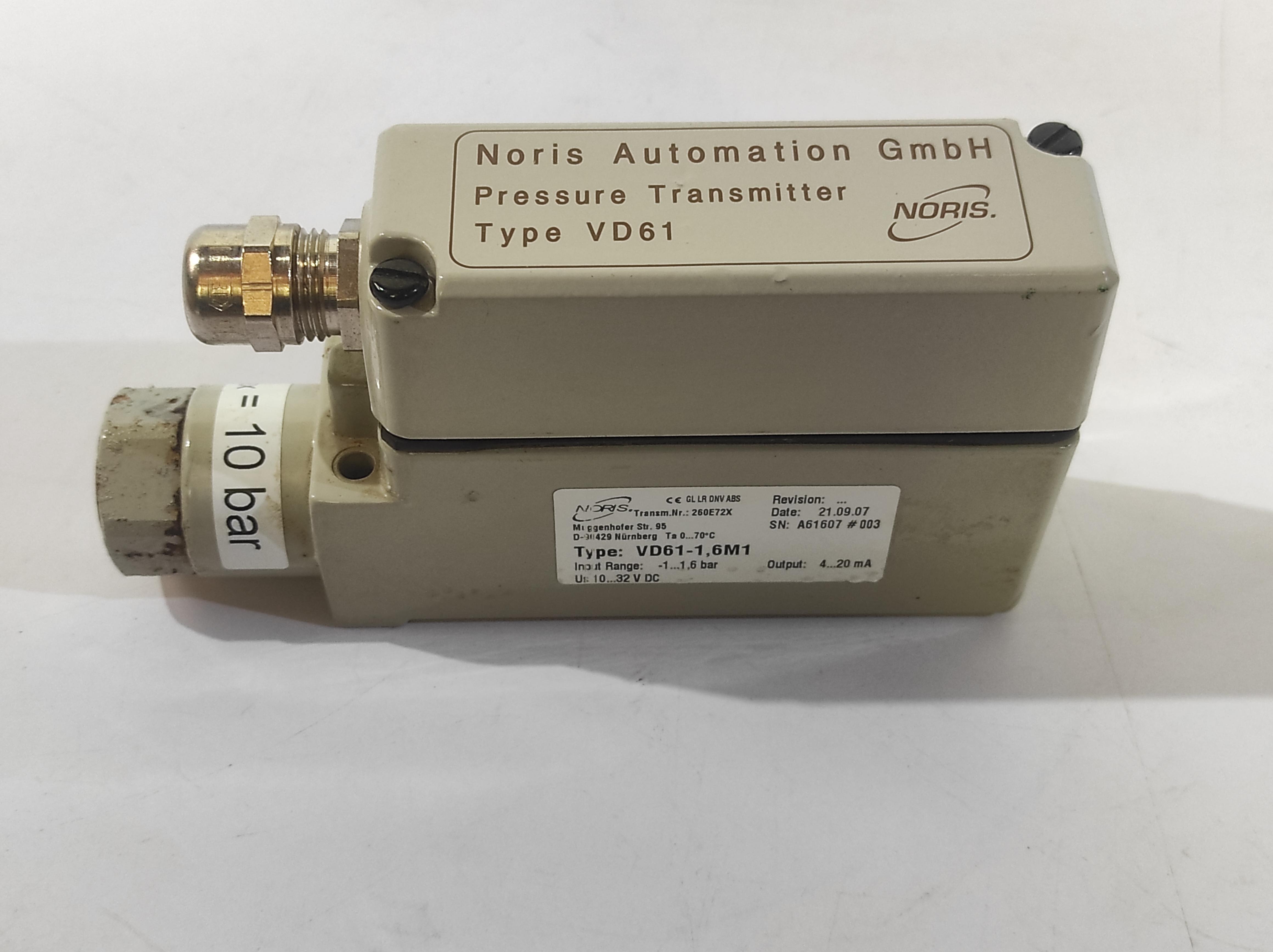 Noris VD61-1,6M1 Pressure Transmitter