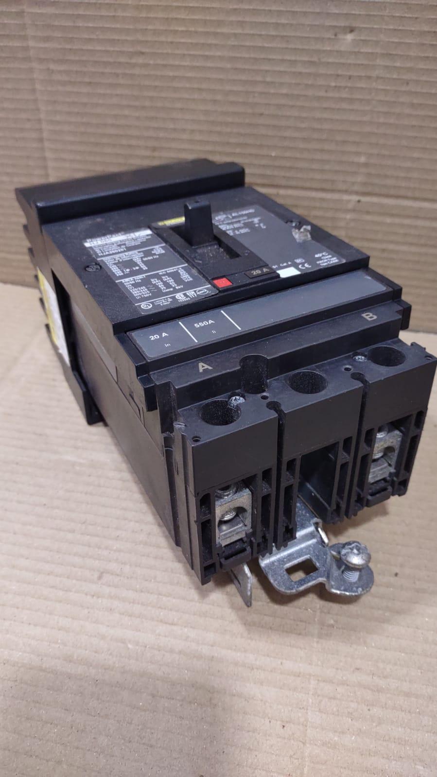 Square D Power Pact HJ 060 Current Limiting Circuit Breaker 20A HJA260201