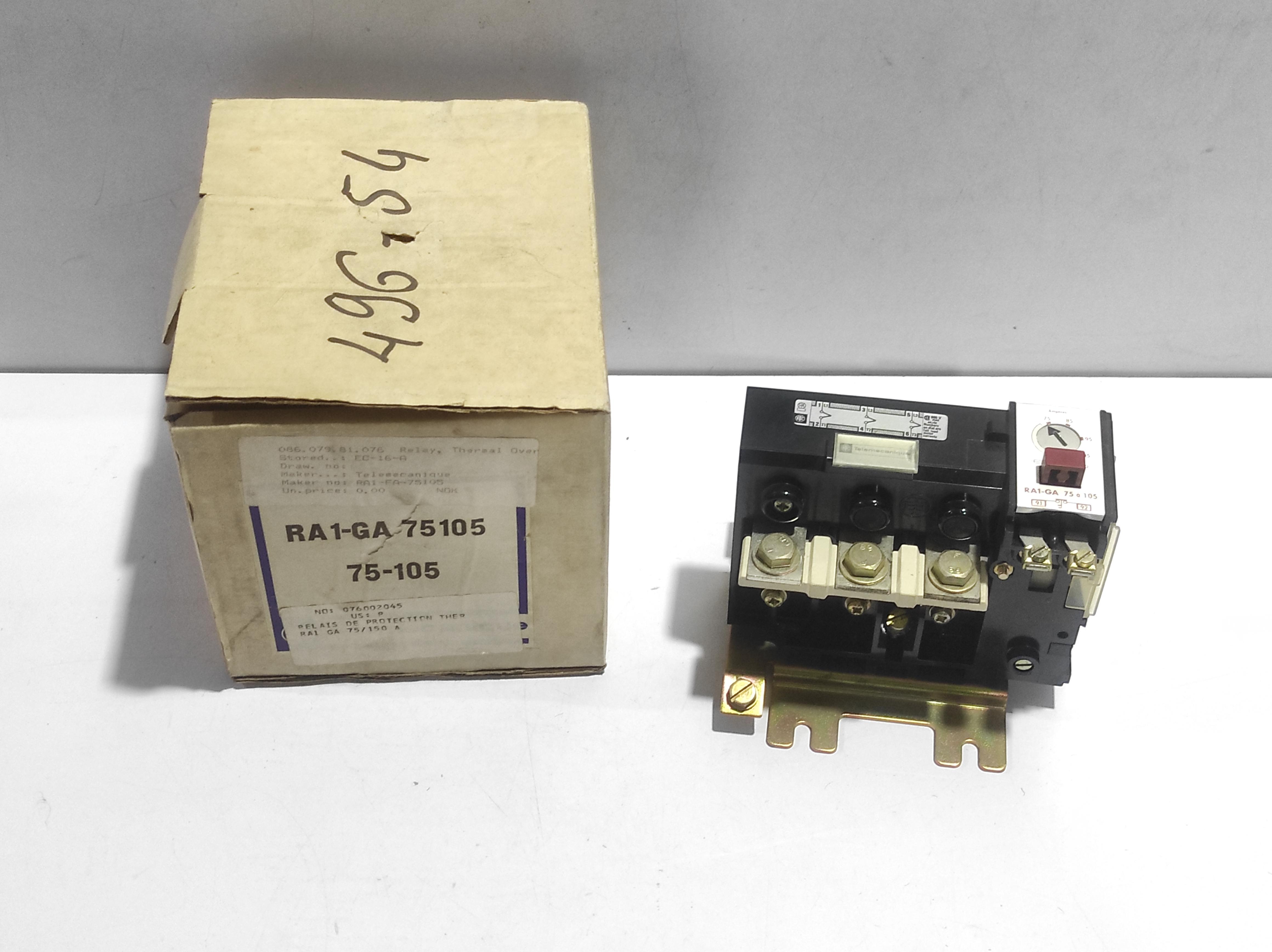 Telemecanique RA1-GA 75105 Thermal Overload Relay 75-105 A