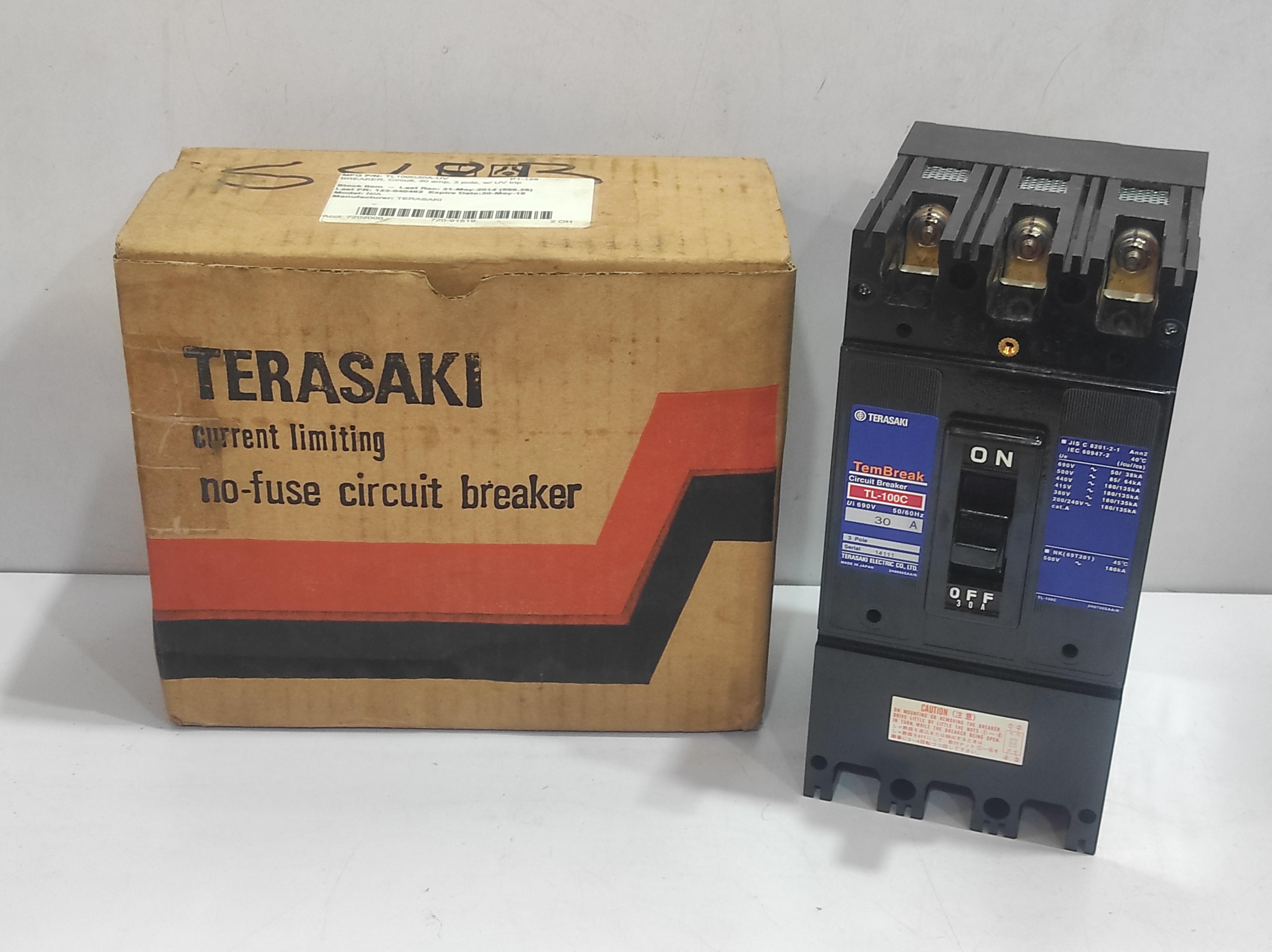 Terasaki TL-100C TemBreak Circuit Breaker 3P 20A PM 50_60Hz