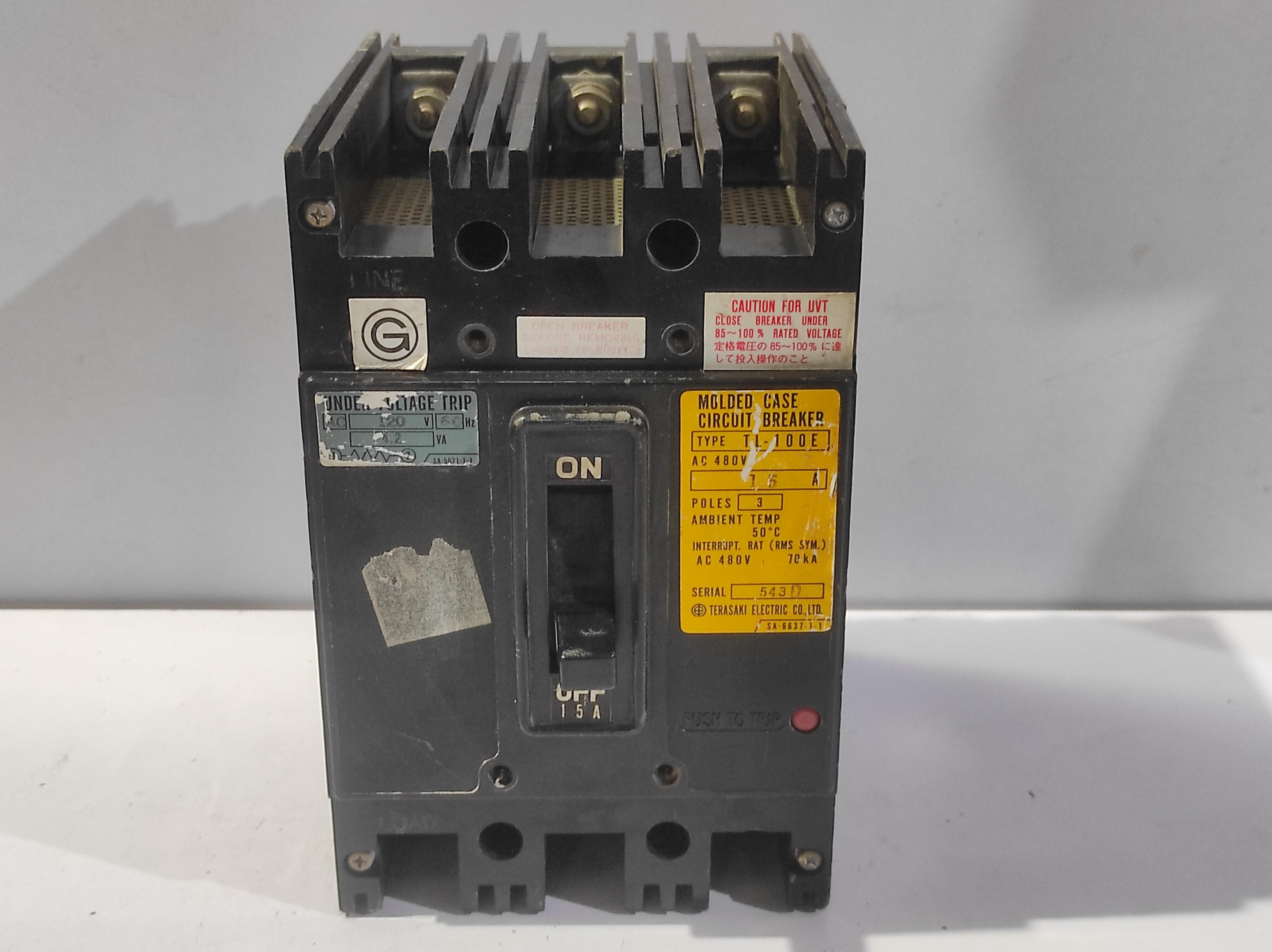 Terasaki TL-100E Molded Case Circuit Breaker 15A