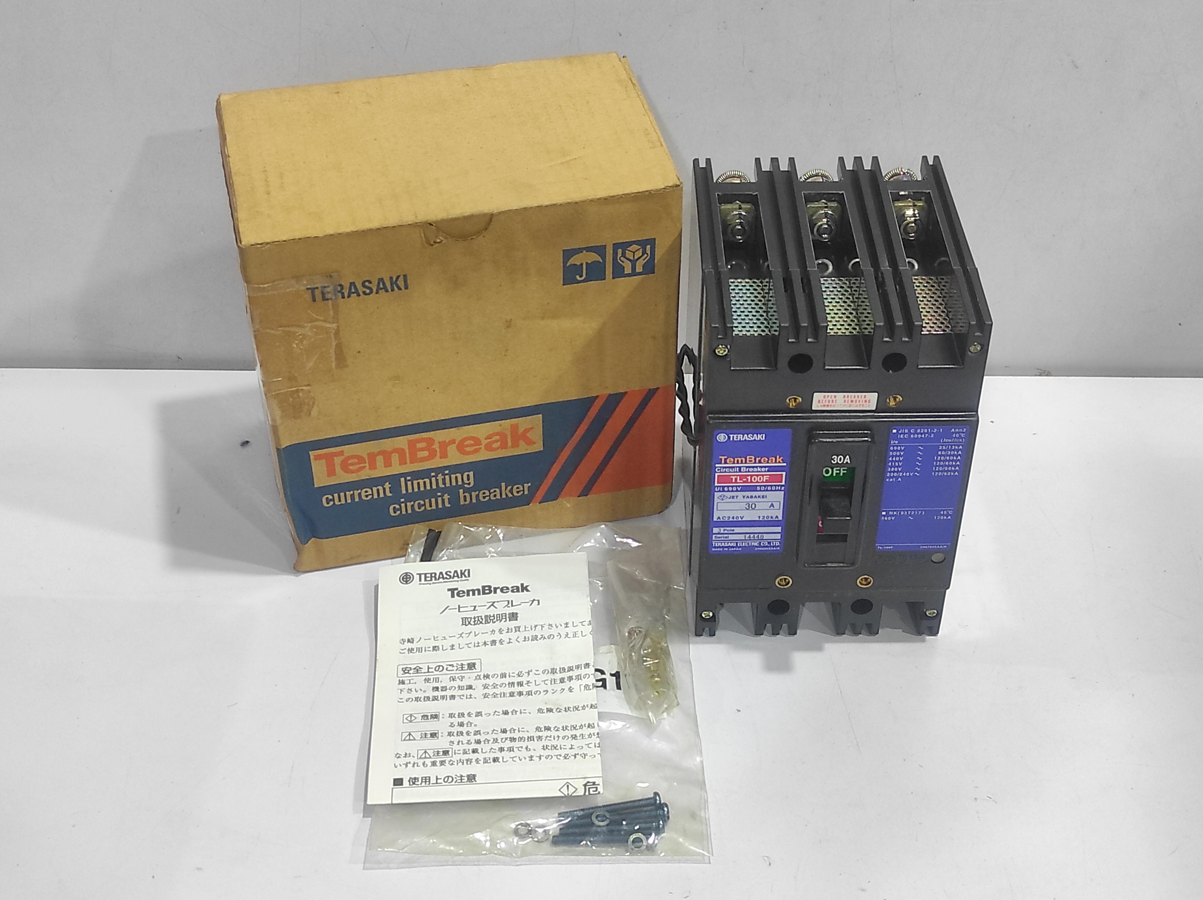 Terasaki TL-100F Circuit Breaker 3P 30A PM 50_60Hz _ TL100F