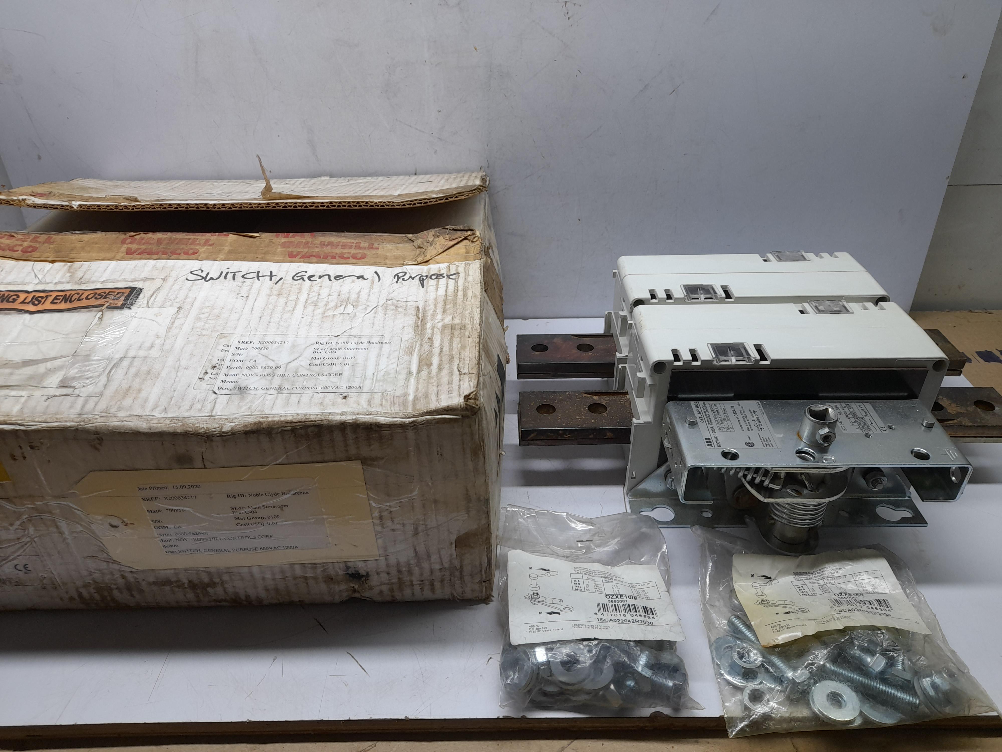 ABB OETL-NF1200-2 General Purpose Switch 600VAC 1200A Ith = 1600A