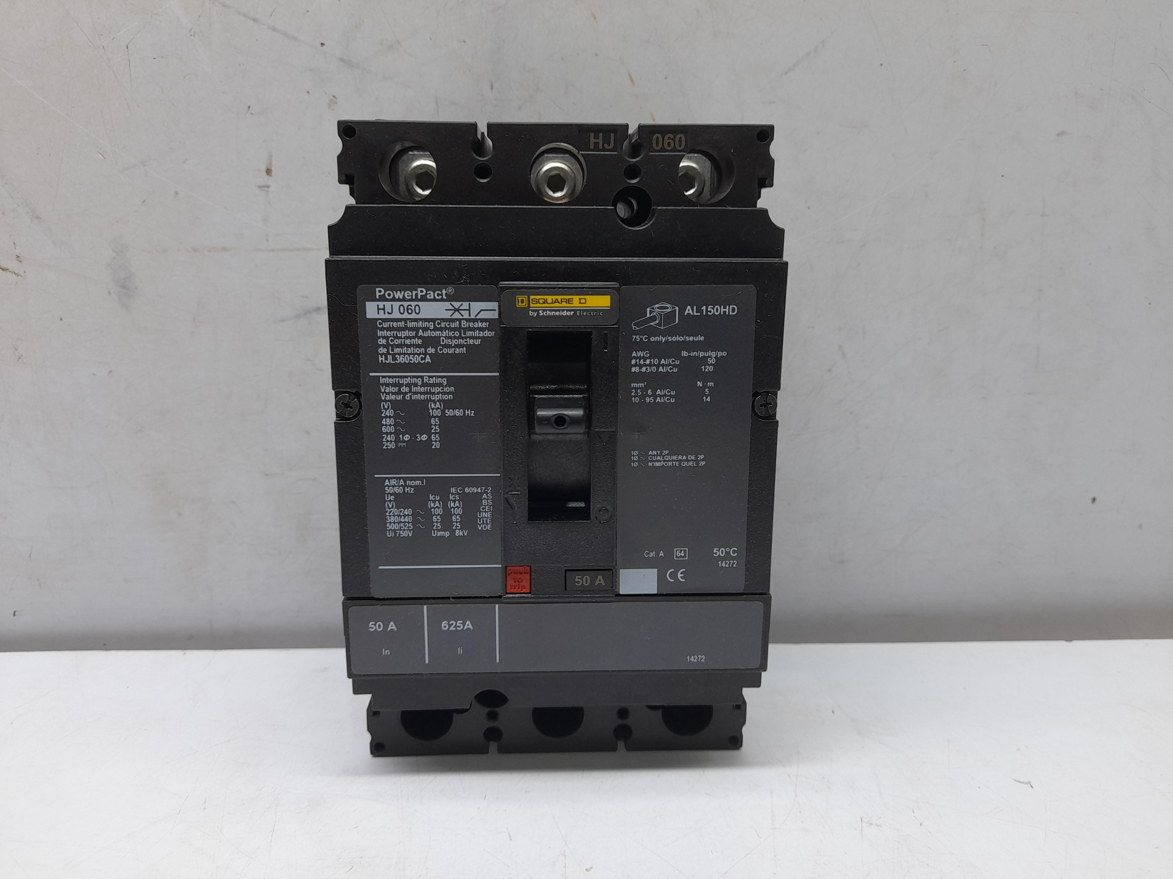 Square D HJL36050CA PowerPact Current Limiting Circuit Breaker