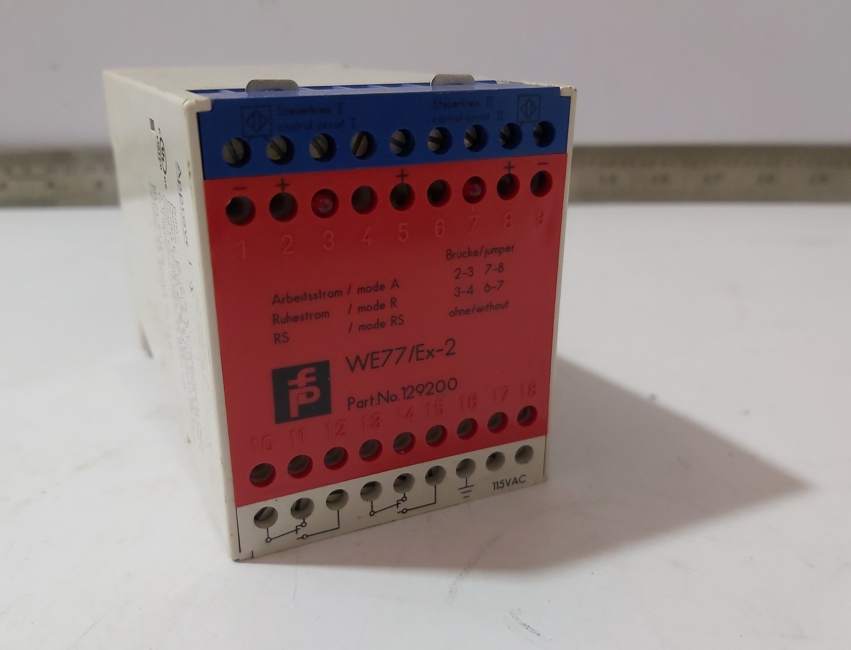 Pepperl & Fuchs WE 77/Ex2 Switch Isolator with Relay 110/120V USED