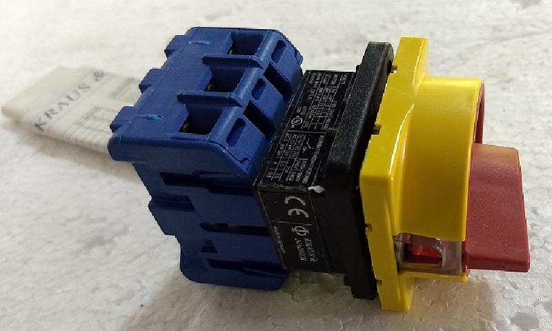 KRAUS & NAIMER KG 20, Red & Yellow Rotary/Main Switch KG20A.T103/S-A293. E