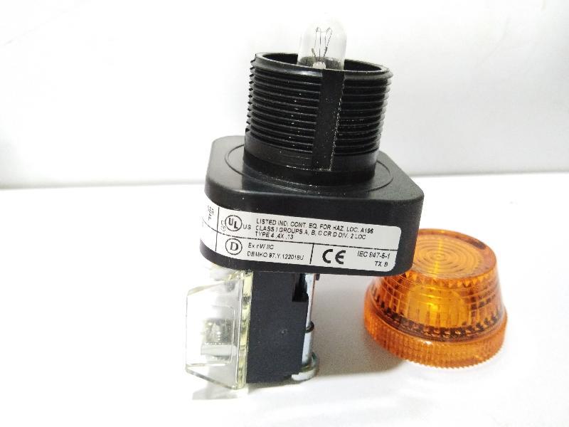 ALLEN BRADLEY 800H-QR24A SER F PILOT LIGHT AMBER LENS