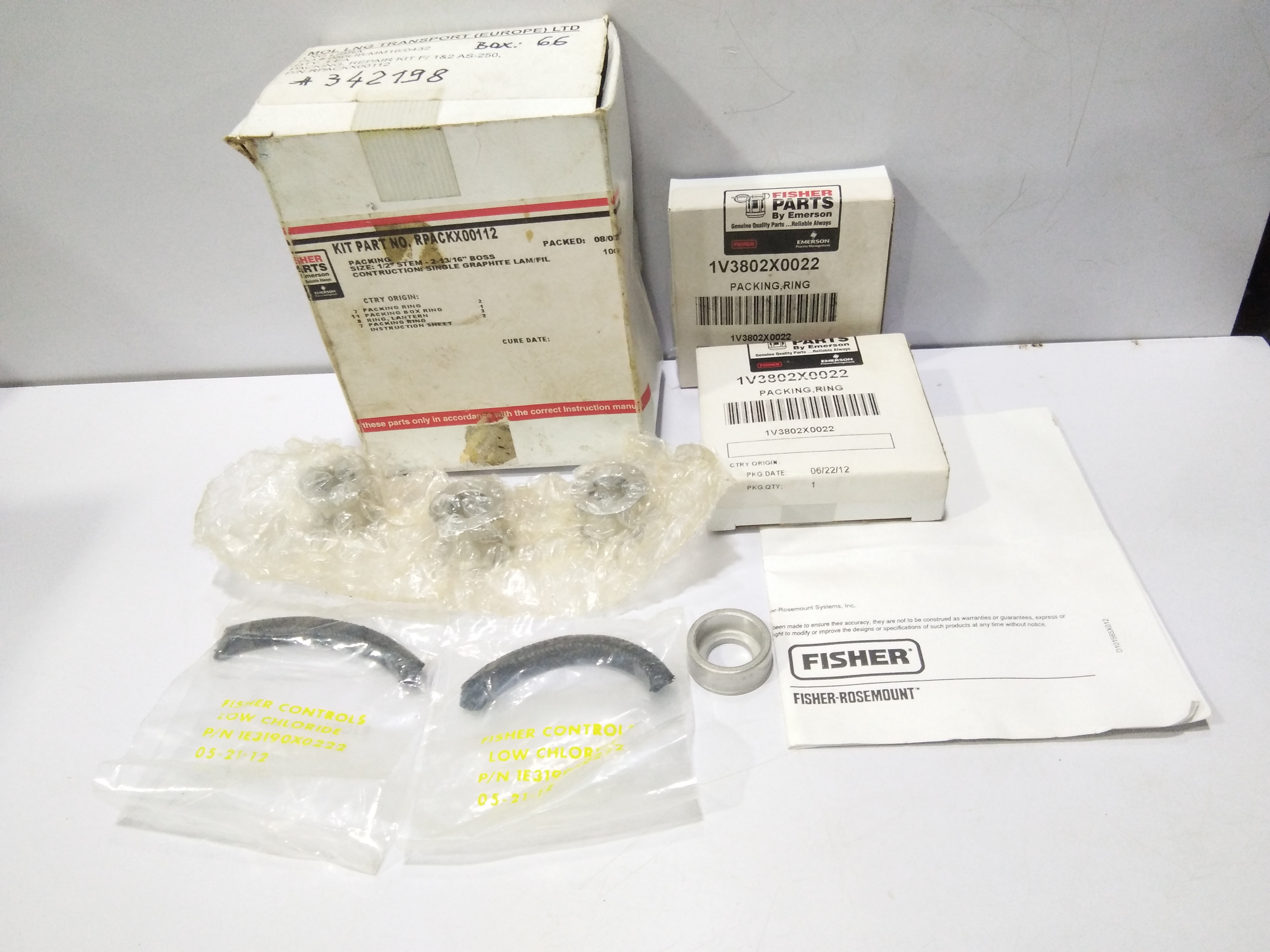 FISHER KIT PART NO RPACKX00112