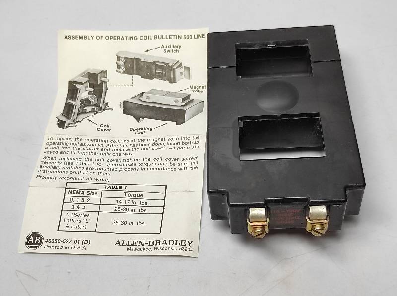 Allen Bradley CD236 Operating Coil Bulletin 500 Line