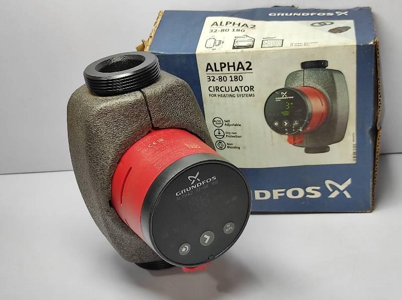 Grundfos ALPHA2 32-80 180 Circulator For Heating System 98676766