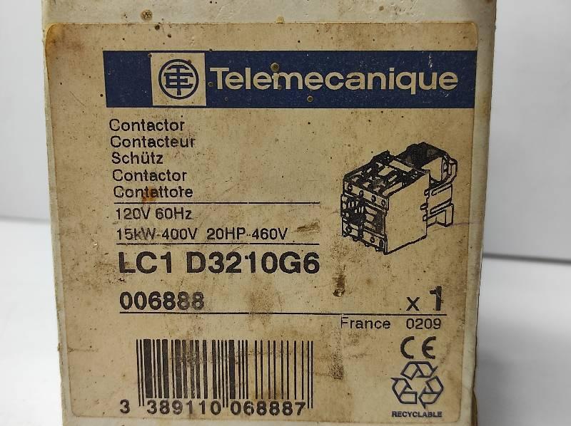 Telemecanique LC1 D3210G6 Contactor 120V 60Hz